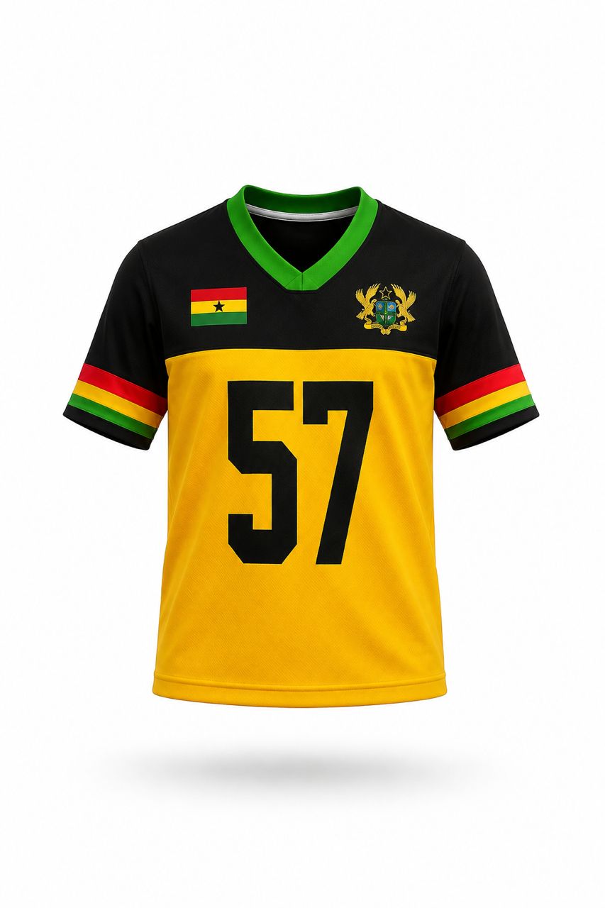 KIDS Ghana Jersey – Black & yellow For Kids