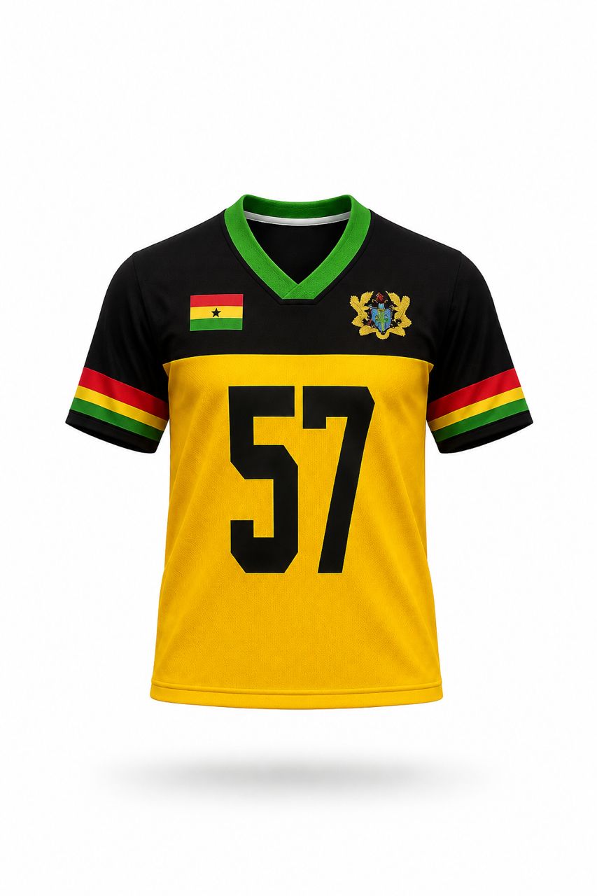 KIDS Ghana Jersey – Black & yellow For Kids