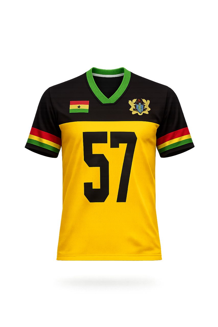 KIDS Ghana Jersey – Black & yellow For Kids