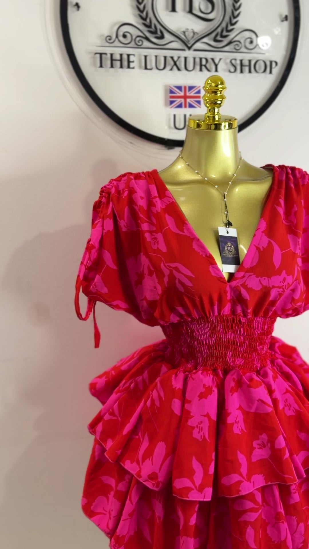 Floral pleated dress
