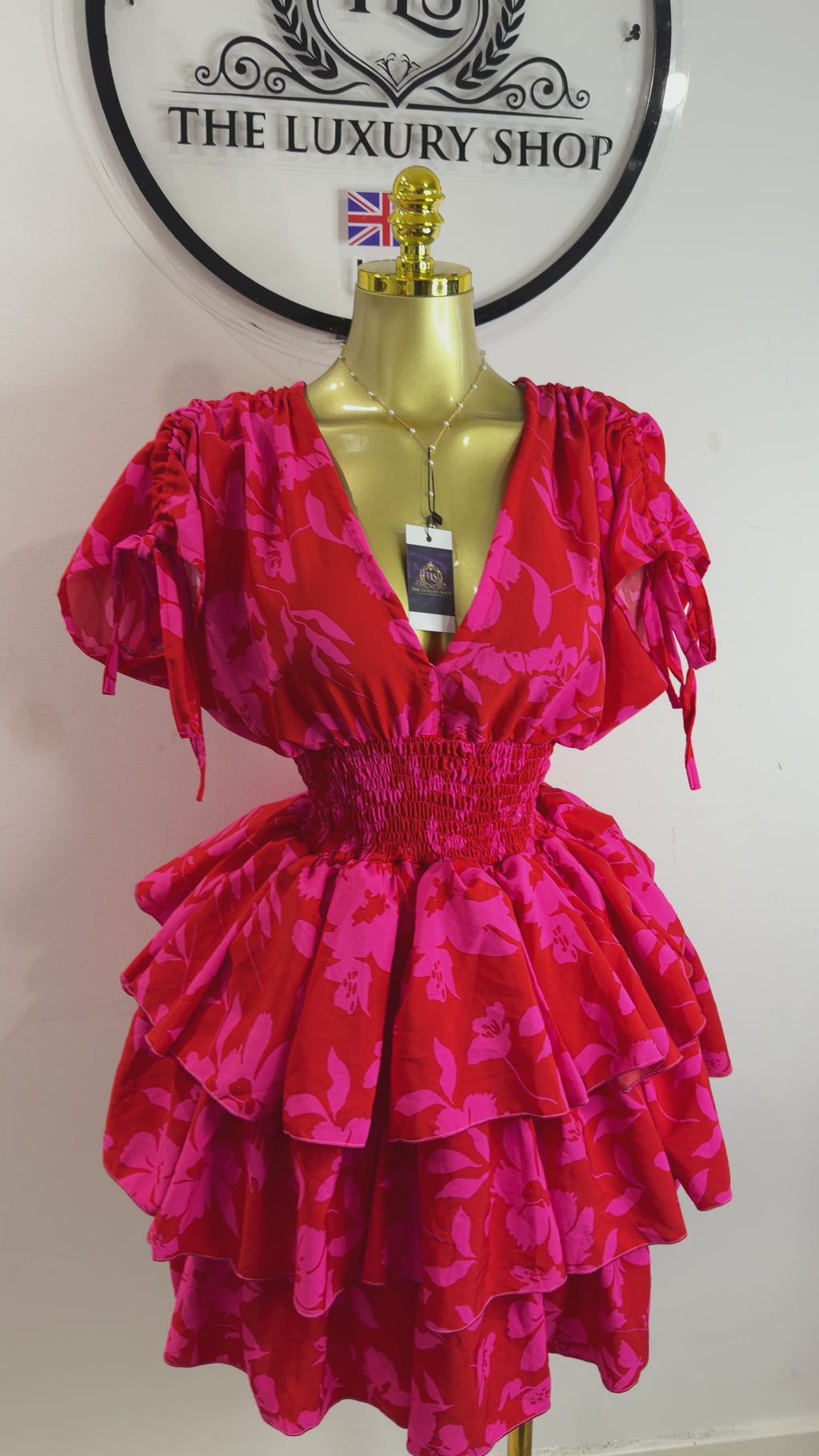 Floral pleated dress